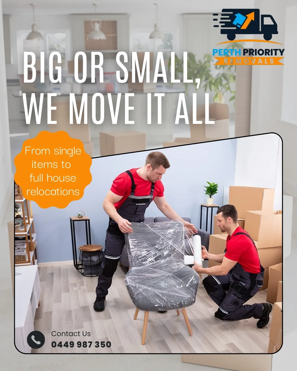 No job too small or too big - all furniture moves in Perth