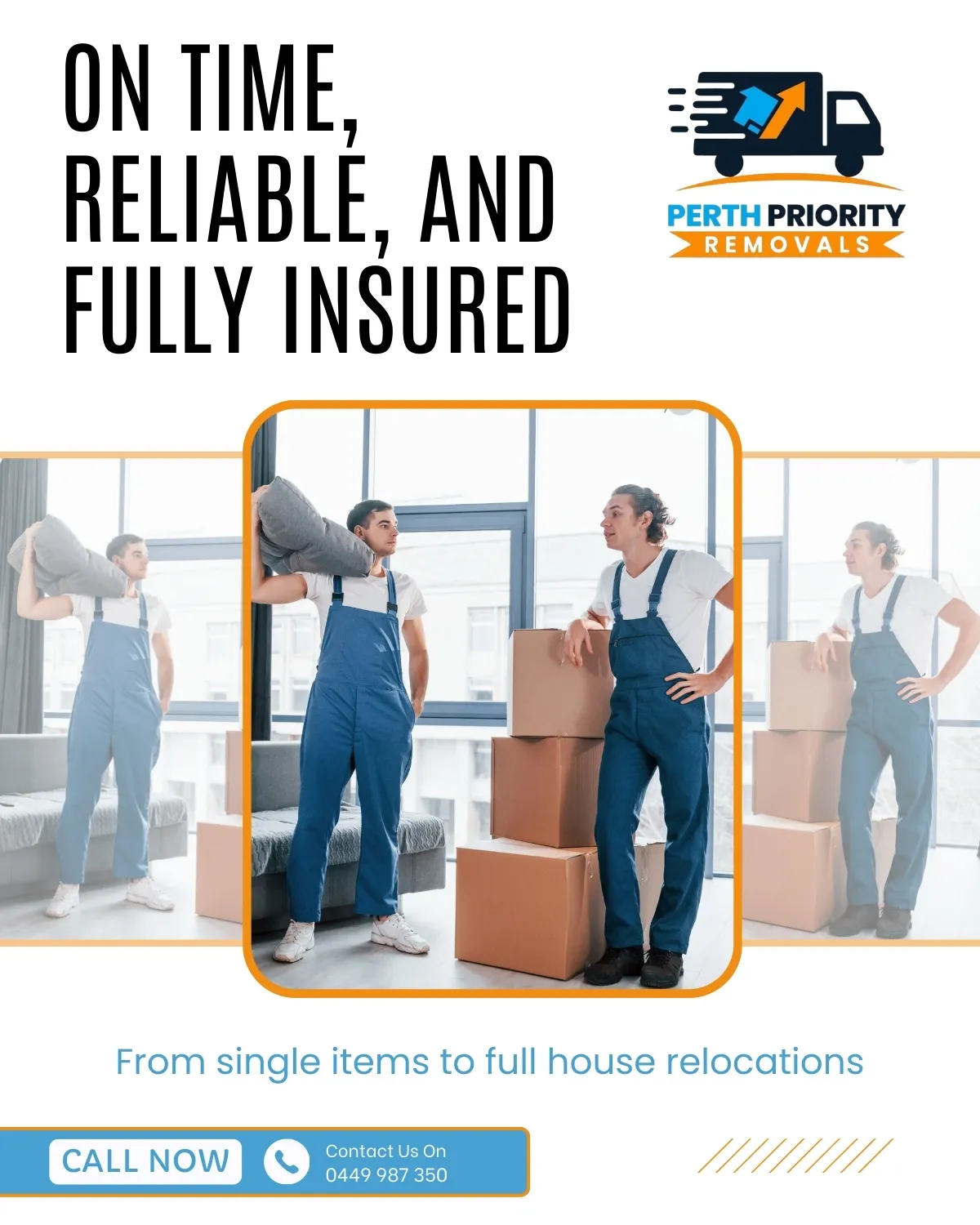 Reliable and professional insured moving service in Perth