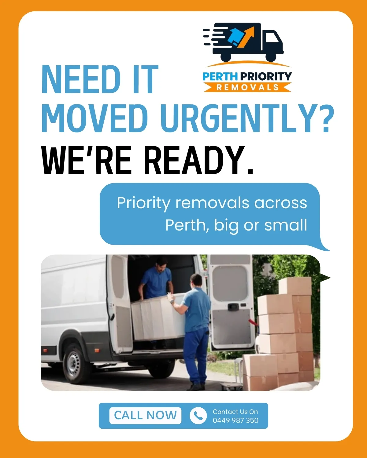 Urgent furniture and house moves across Perth